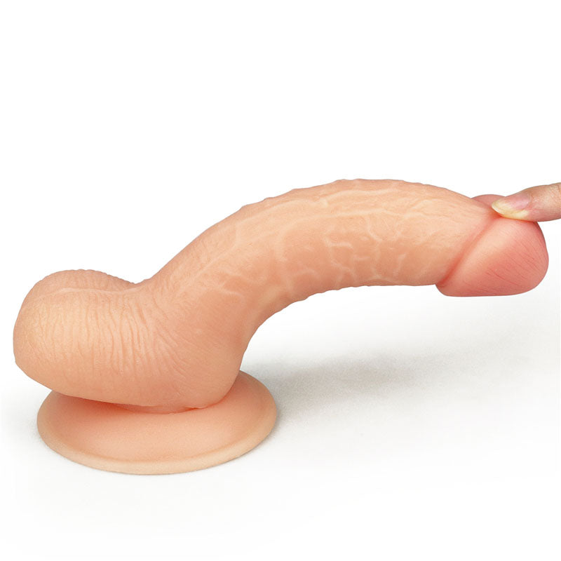 Lovetoy The Ultra Soft Dude – 7 Inch Realistic Dildo with Suction Cup > Dildos > Realistic Dildos - Tophatter Daily Deals