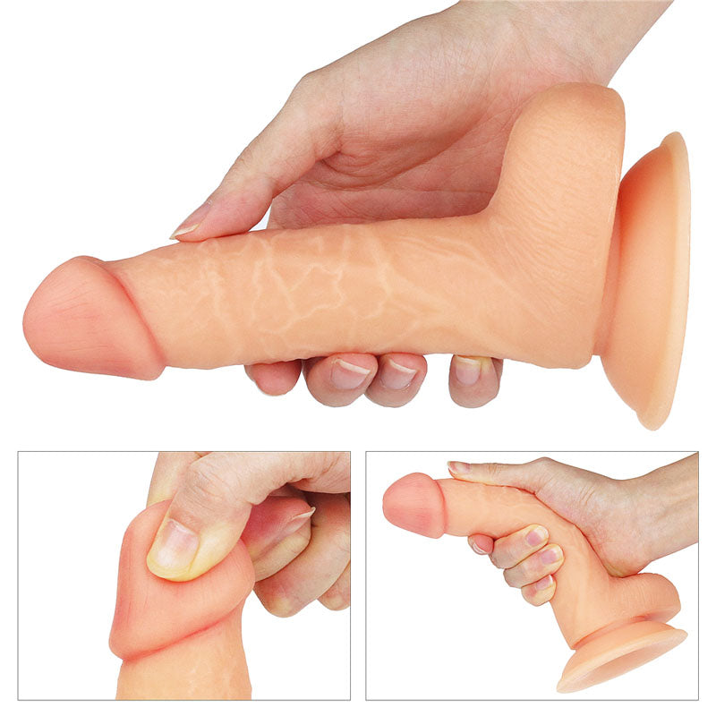 Lovetoy The Ultra Soft Dude – 7 Inch Realistic Dildo with Suction Cup > Dildos > Realistic Dildos - Tophatter Daily Deals