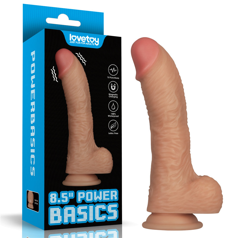 Power Basics 8.5 Inch USB Rechargeable Vibrating Dildo > Vibrators > Realistic Vibrators - Tophatter Daily Deals