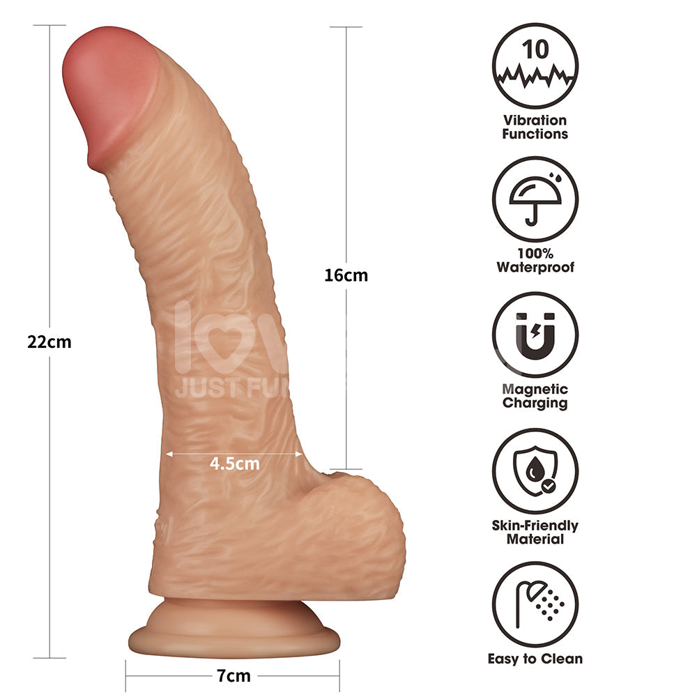 Power Basics 8.5 Inch USB Rechargeable Vibrating Dildo > Vibrators > Realistic Vibrators - Tophatter Daily Deals