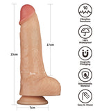 Power Basics 9 Inch Vibrating Dildo – Realistic Design Dildo > Vibrators > Realistic Vibrators - Tophatter Daily Deals