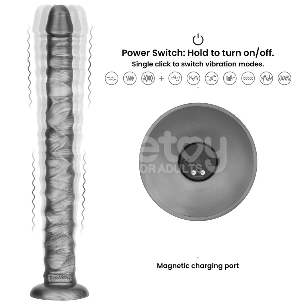 Vibrax Slider King Sized – 16 Inch USB Rechargeable Vibrating Dildo > Dildos > Oversized Toys - Tophatter Daily Deals