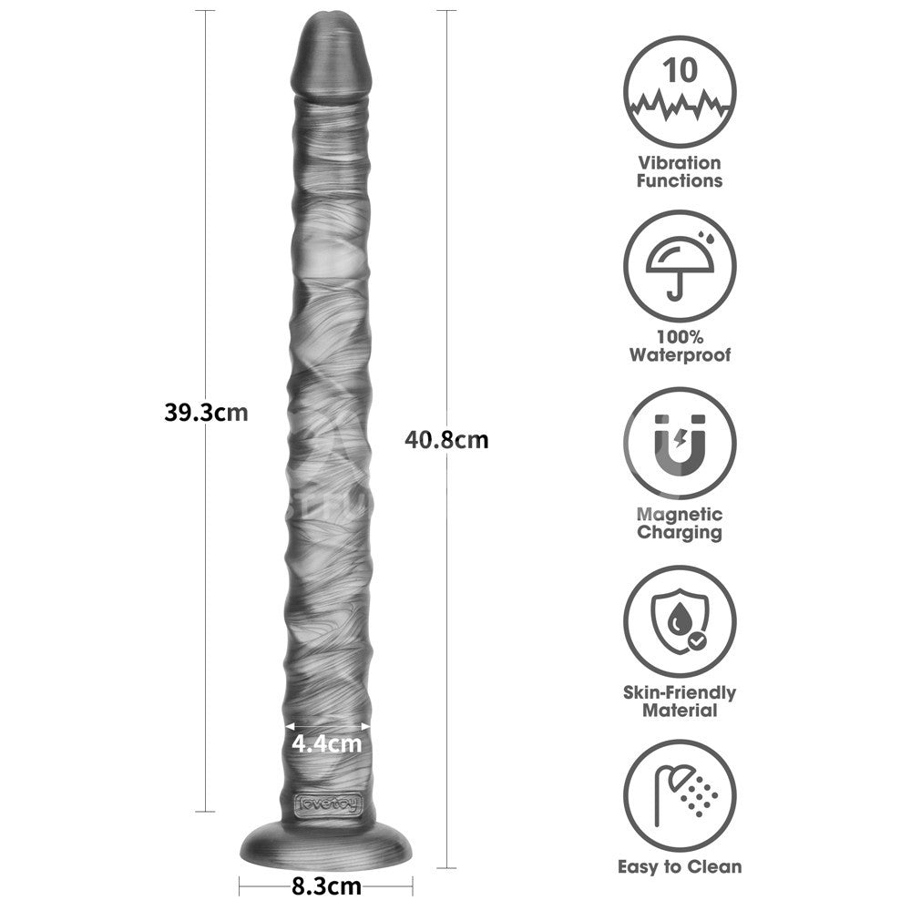 Vibrax Slider King Sized – 16 Inch USB Rechargeable Vibrating Dildo > Dildos > Oversized Toys - Tophatter Daily Deals