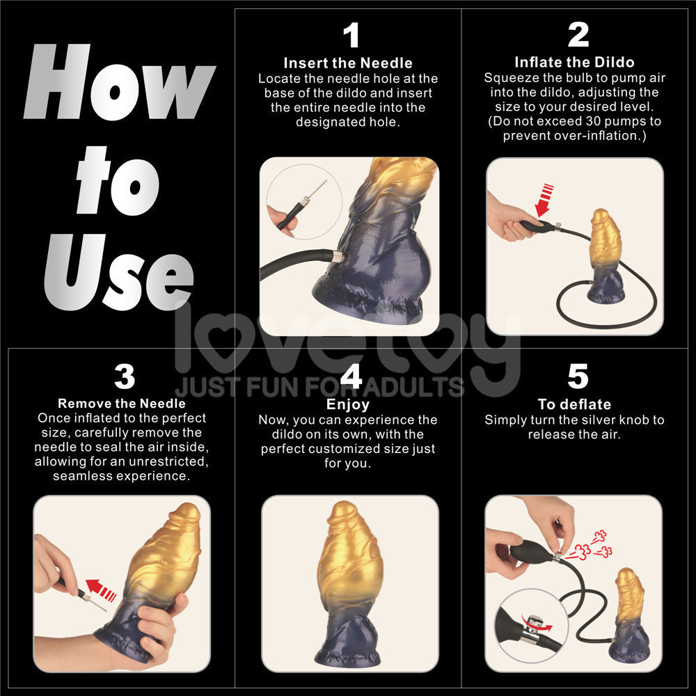 Aerosx Dual Density Inflatable Fantasy Dildo – 7.5 Inch Inflatable Dildo > Dildos > Fantasy - Tophatter Daily Deals
