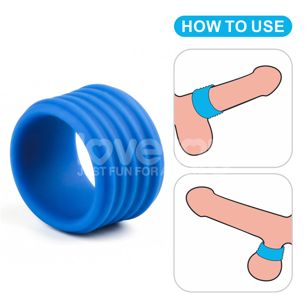 Deep Rib Grip Ring – Silicone Stretch Grip Ring > Cock Ring > Single - Tophatter Daily Deals