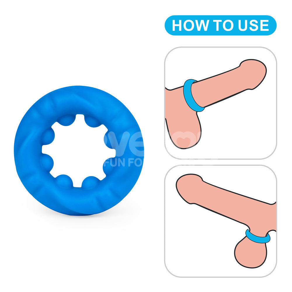 Ridge Bump Stretcher – Textured Stretching Sleeve > Cock Ring > Single - Tophatter Daily Deals
