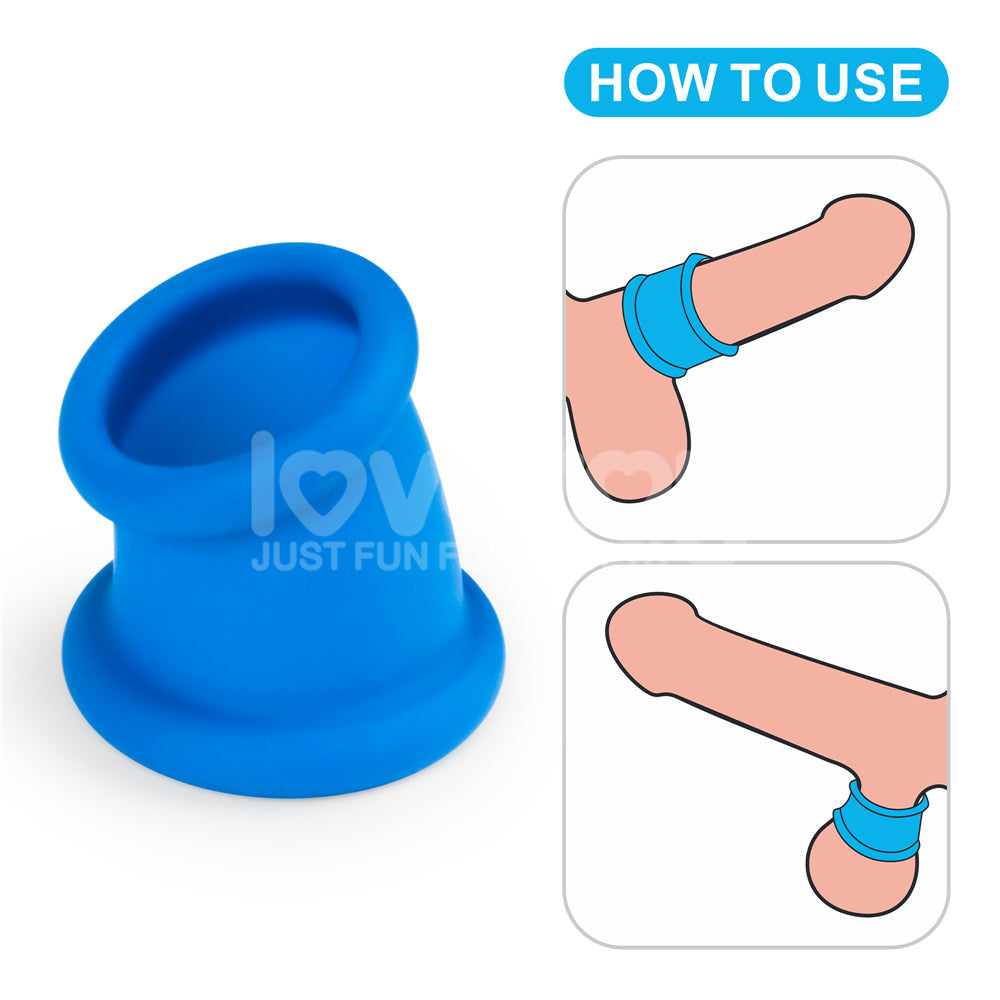 Tapered Squeeze Stretcher – Dual-Function Penis Ring and Ball Stretcher Silicone Device > Sex Toys For Men > Ball Stretchers - Tophatter Daily Deals