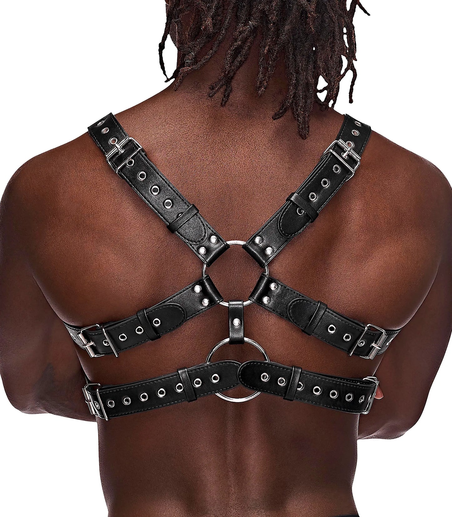 Gemini Leather Harness (Black) – Adjustable Leather Harness > Clothes > Mens Leather - Tophatter Daily Deals