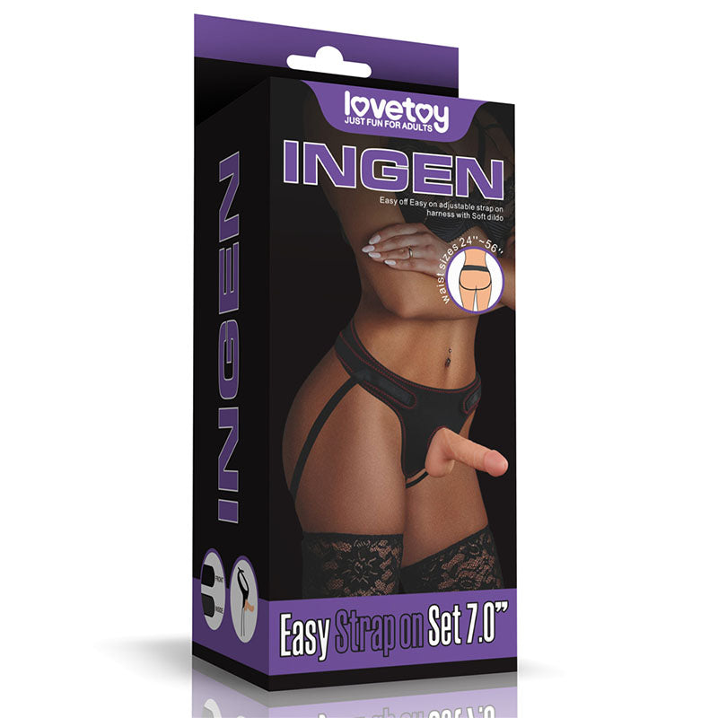 Easy Strap-on Set 7" (Flesh) > Dildos > Strap On Harnesses - Tophatter Daily Deals