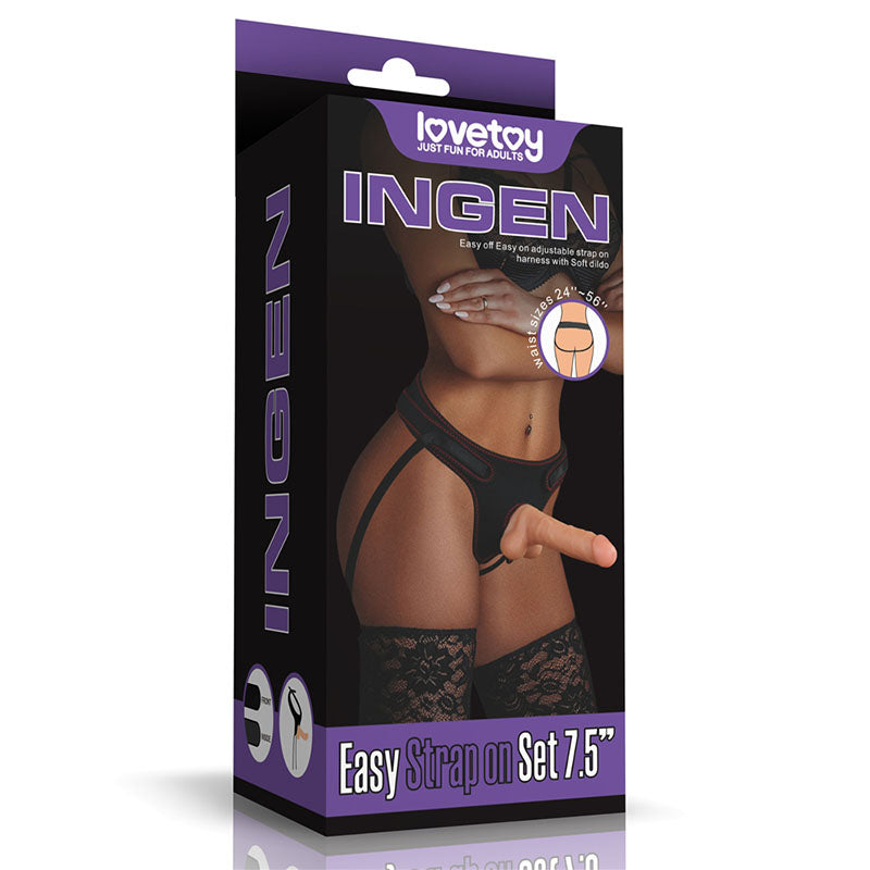 Easy Strap-on Set 7.5" (Flesh) > Dildos > Strap On Harnesses - Tophatter Daily Deals