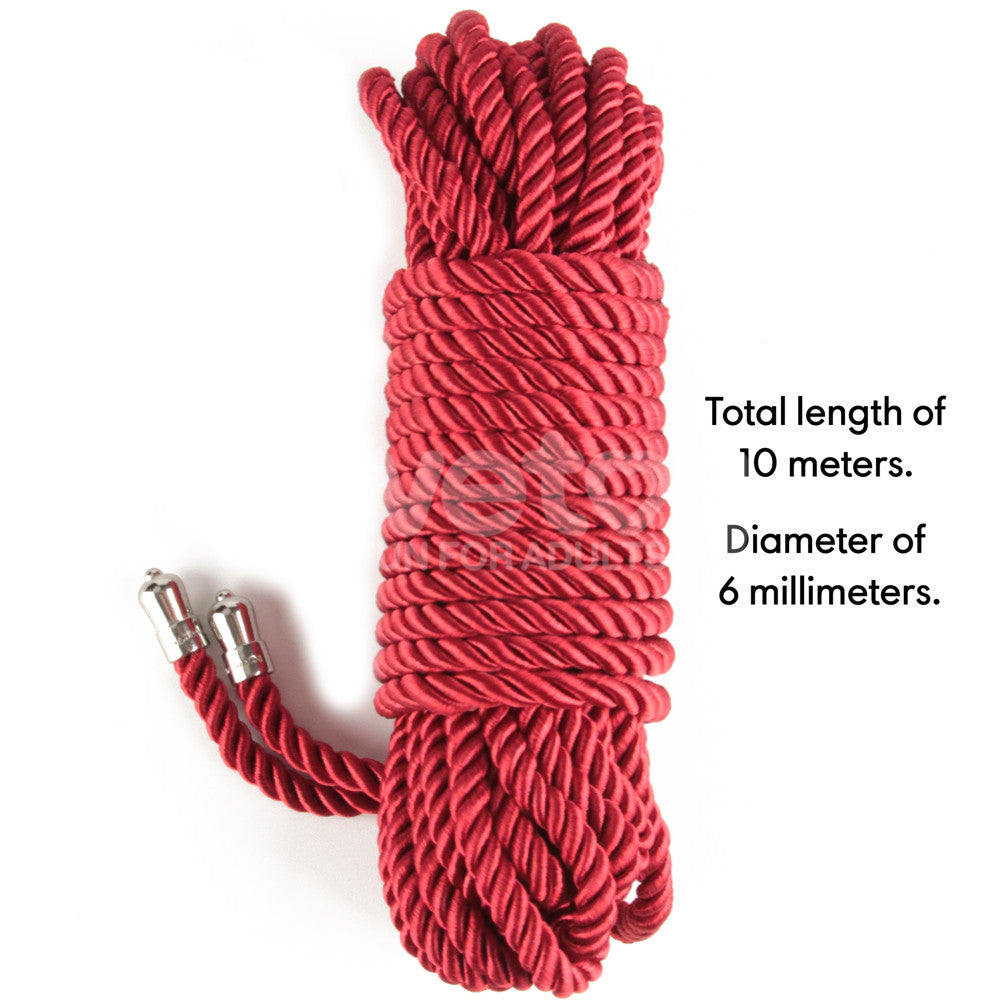 Rebellion Reign Ebony Silky Bondage Rope 10 Meter > Bondage Gear > Rope - Tophatter Daily Deals