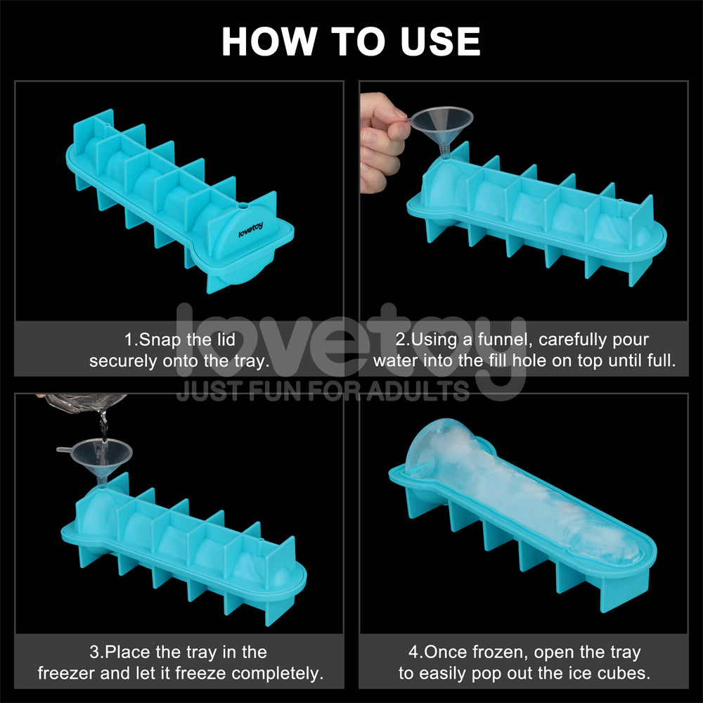 Realistic Penis-Shaped Silicone Ice Tray – Flexible Food-Grade Silicone Ice Mold > Novelties > Party Supplies - Tophatter Daily Deals
