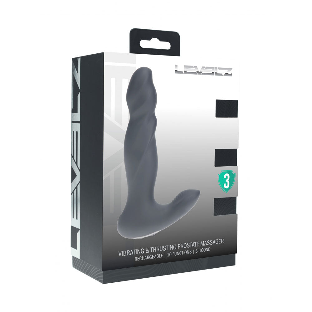 LEVELZ Vibrating and Thrusting Silicone Prostate Massager – USB Rechargeable > Anal Range > Prostate Plugs - Tophatter Daily Deals