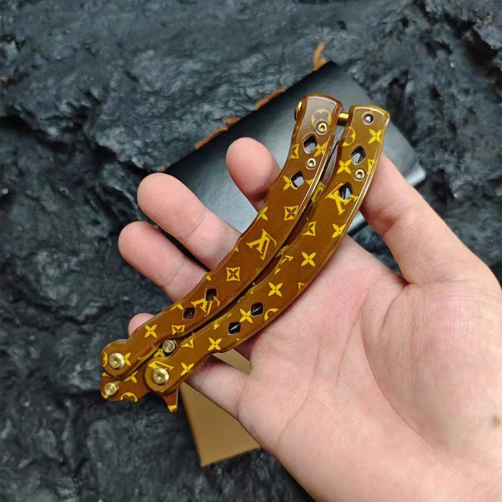 LV limited Scorpion Balisong Sharpen Butterfly Knife - Tophatter Daily Deals
