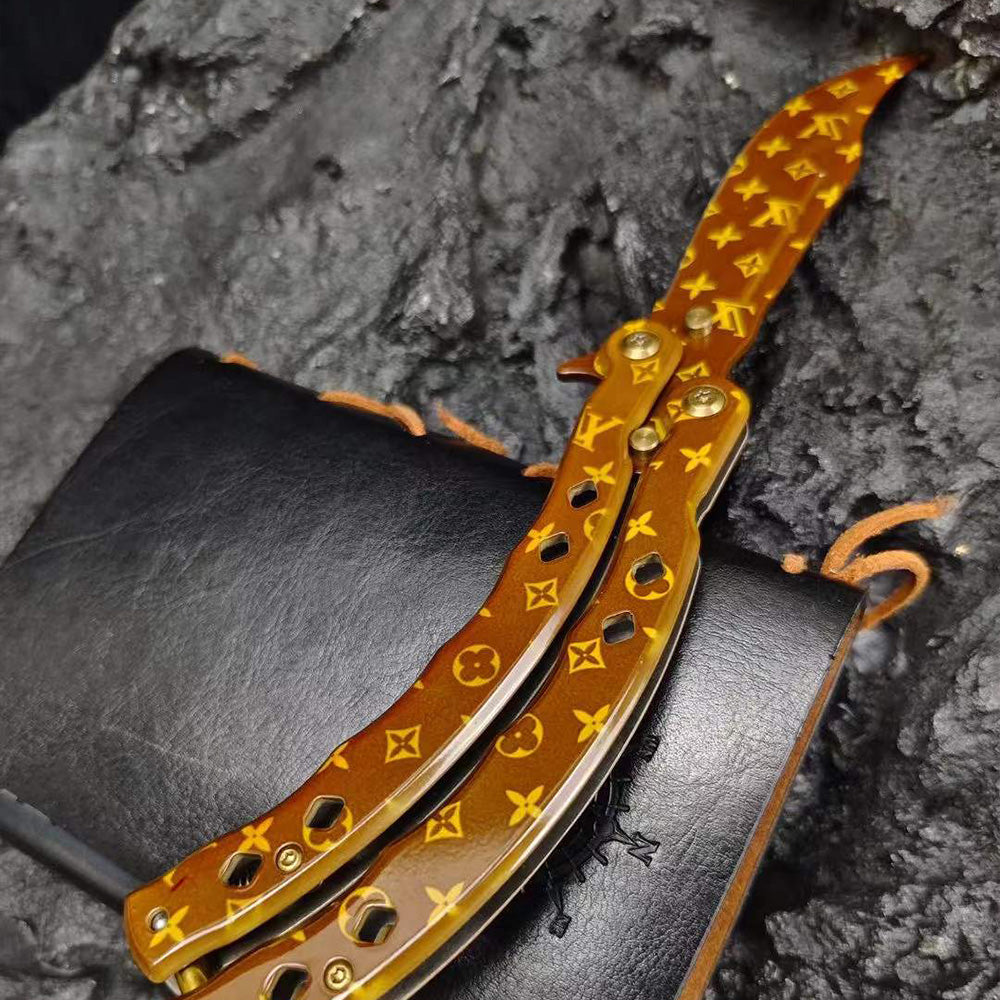 LV limited Scorpion Balisong Sharpen Butterfly Knife - Tophatter Daily Deals