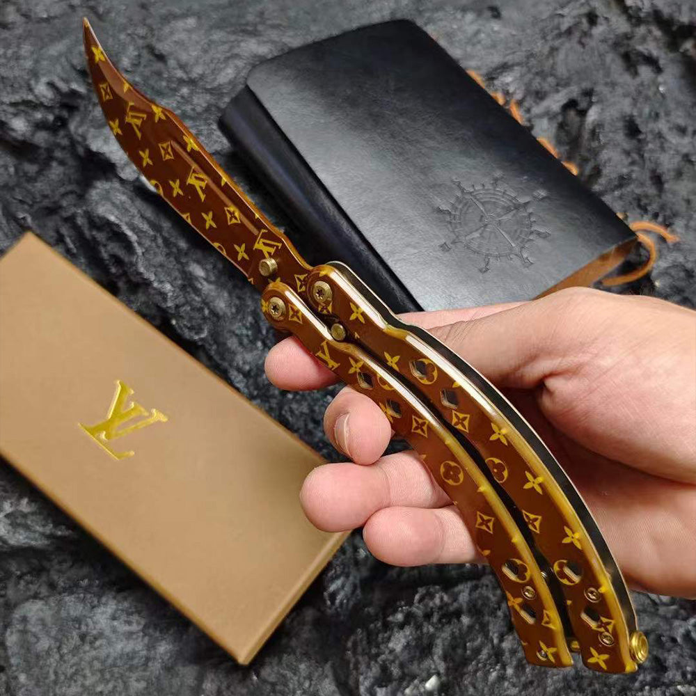 LV limited Scorpion Balisong Sharpen Butterfly Knife - Tophatter Daily Deals