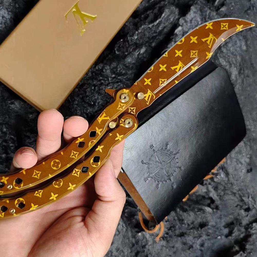 LV limited Scorpion Balisong Sharpen Butterfly Knife - Tophatter Daily Deals