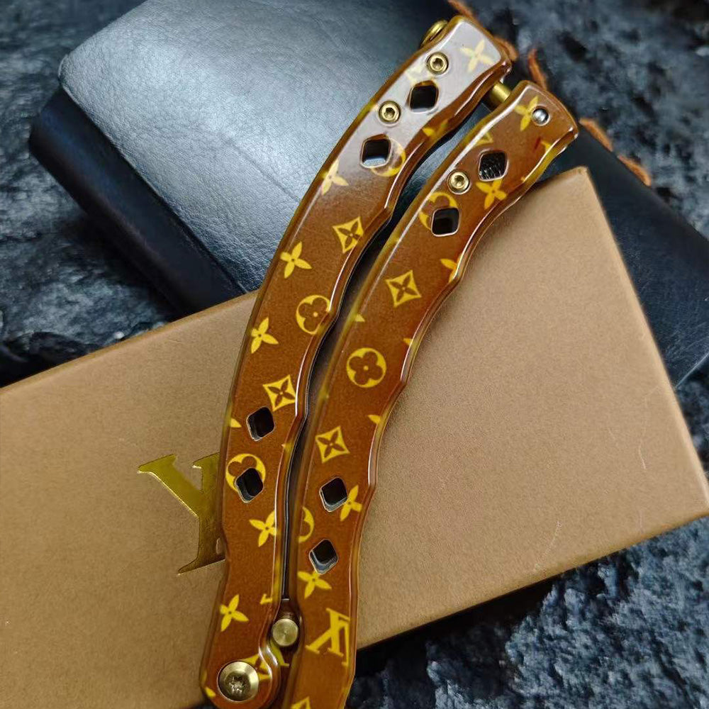 LV limited Scorpion Balisong Sharpen Butterfly Knife - Tophatter Daily Deals