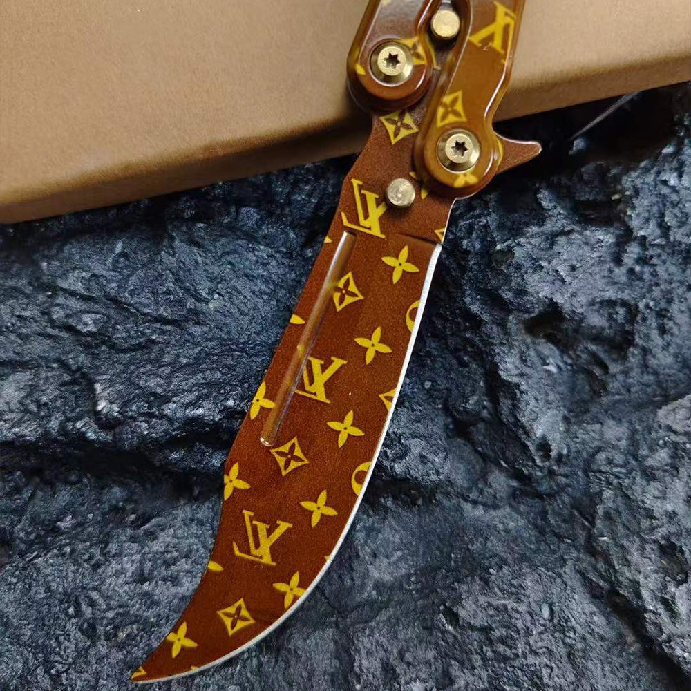 LV limited Scorpion Balisong Sharpen Butterfly Knife - Tophatter Daily Deals