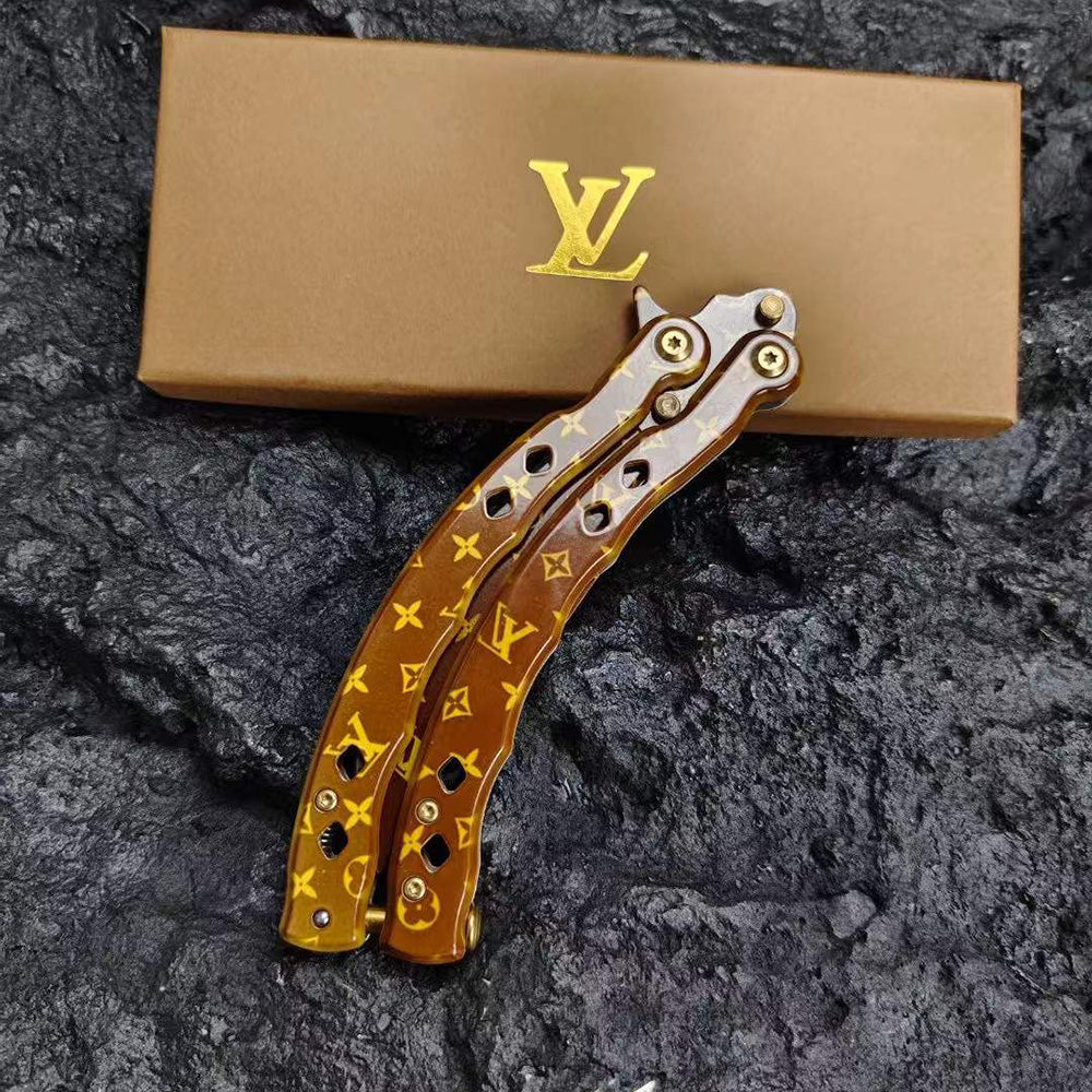 LV limited Scorpion Balisong Sharpen Butterfly Knife - Tophatter Daily Deals