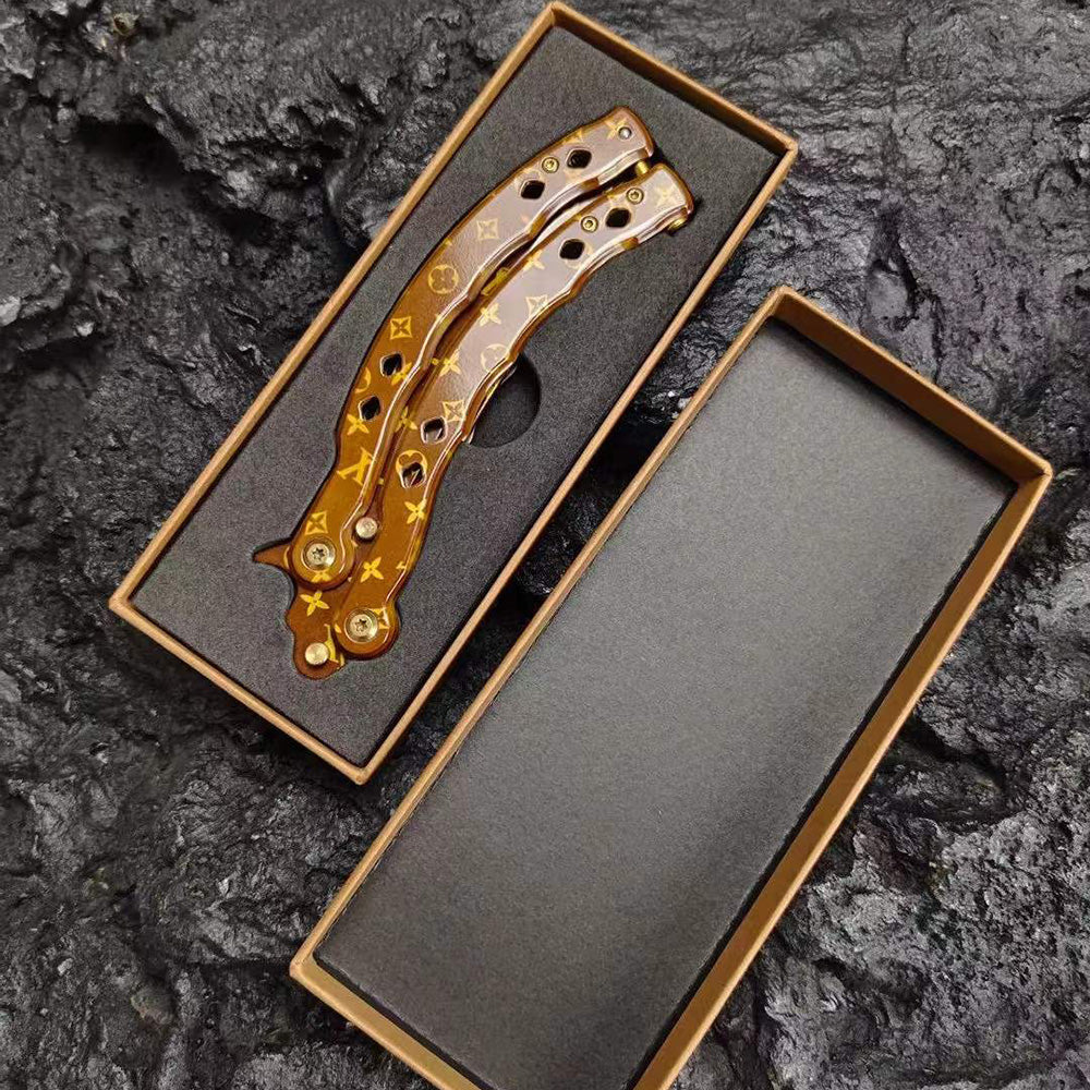 LV limited Scorpion Balisong Sharpen Butterfly Knife - Tophatter Daily Deals