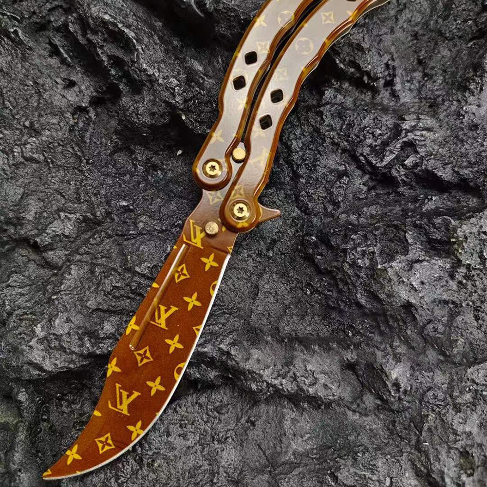 LV limited Scorpion Balisong Sharpen Butterfly Knife - Tophatter Daily Deals