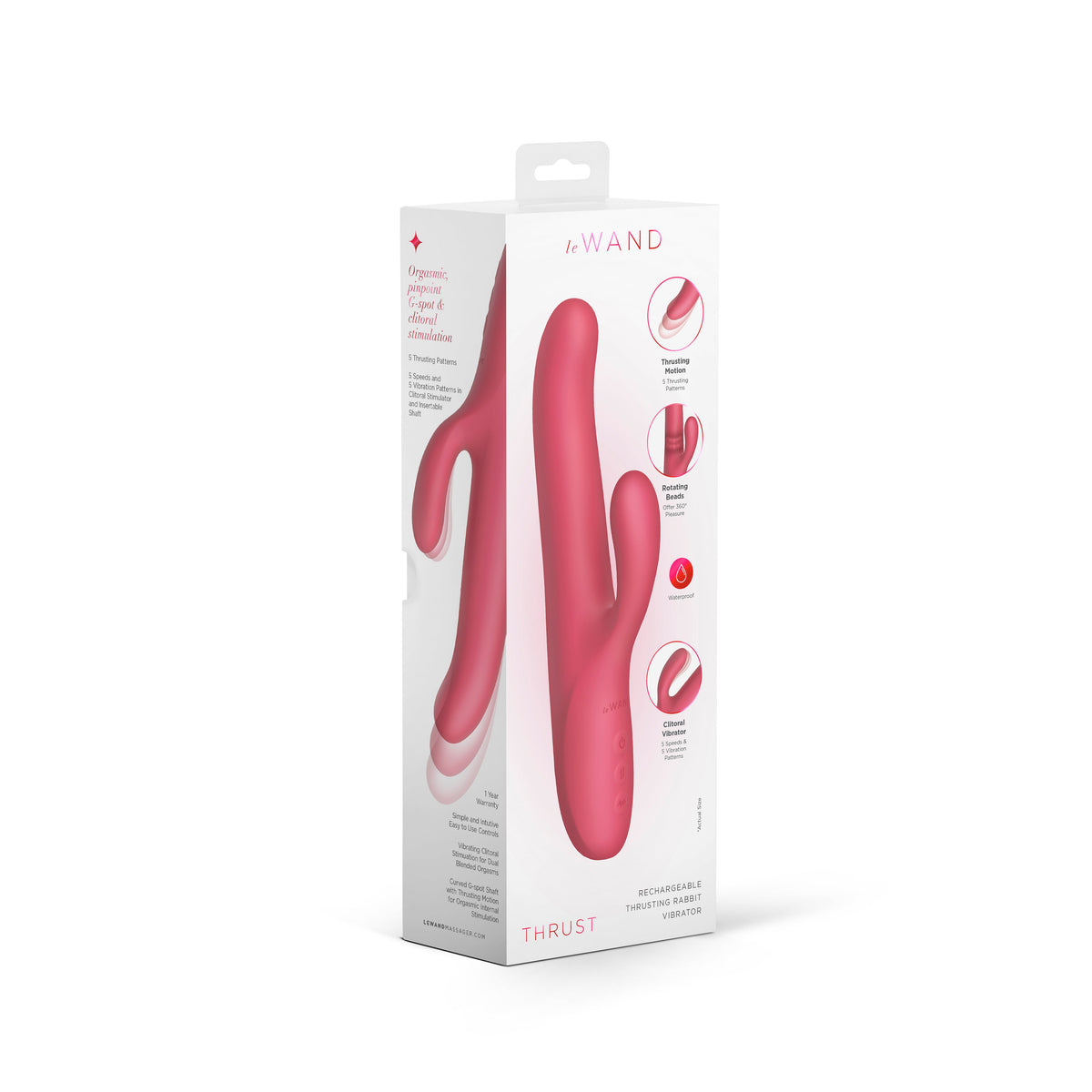 Le Wand Thrust Vibrator Ergonomic Design Powerful Motor > Dildos > Thrusting Dildos - Tophatter Daily Deals