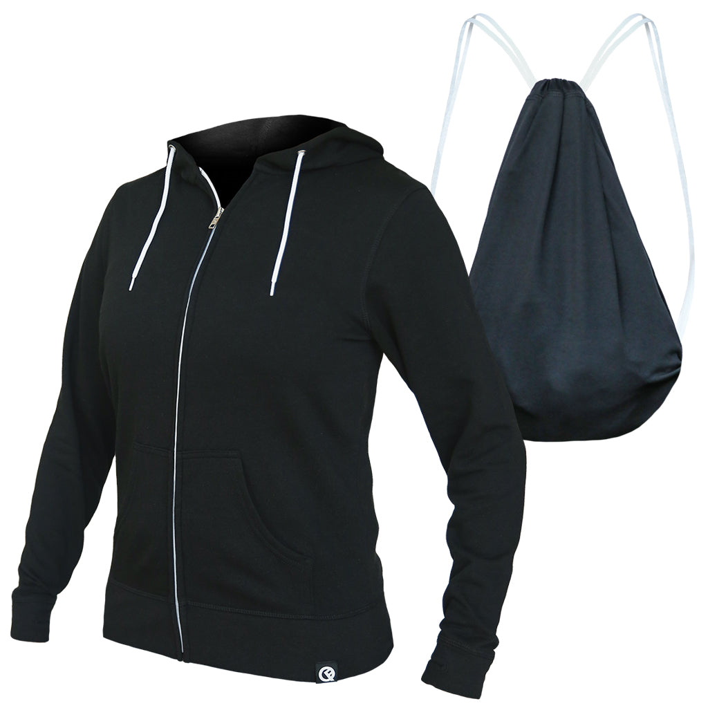 Quikflip Apparel Women's Hero Hoodie Lite Black Hoodie - Tophatter Daily Deals