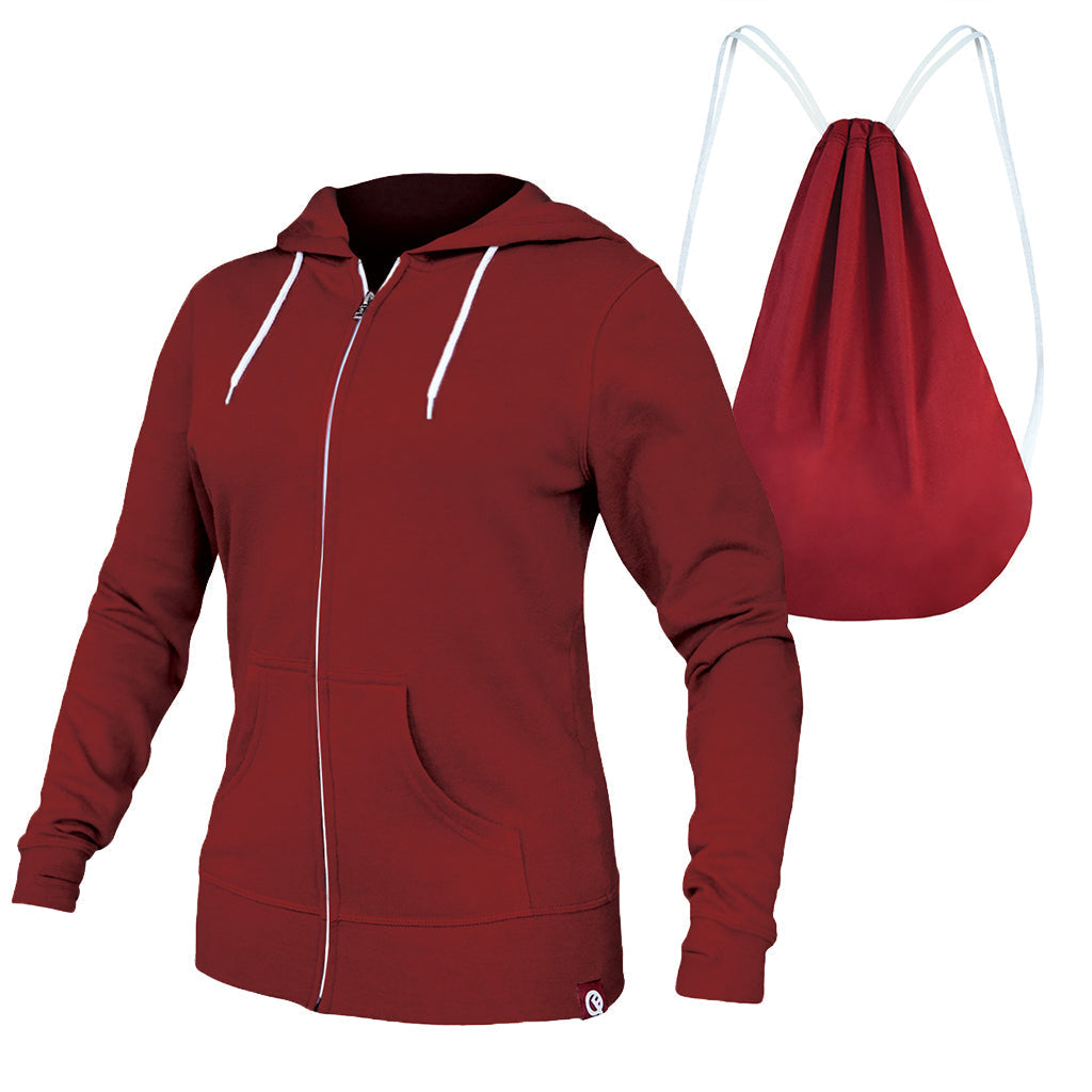 Quikflip Apparel Women's Hero Hoodie Lite Crimson Cherry Hoodie - Tophatter Daily Deals