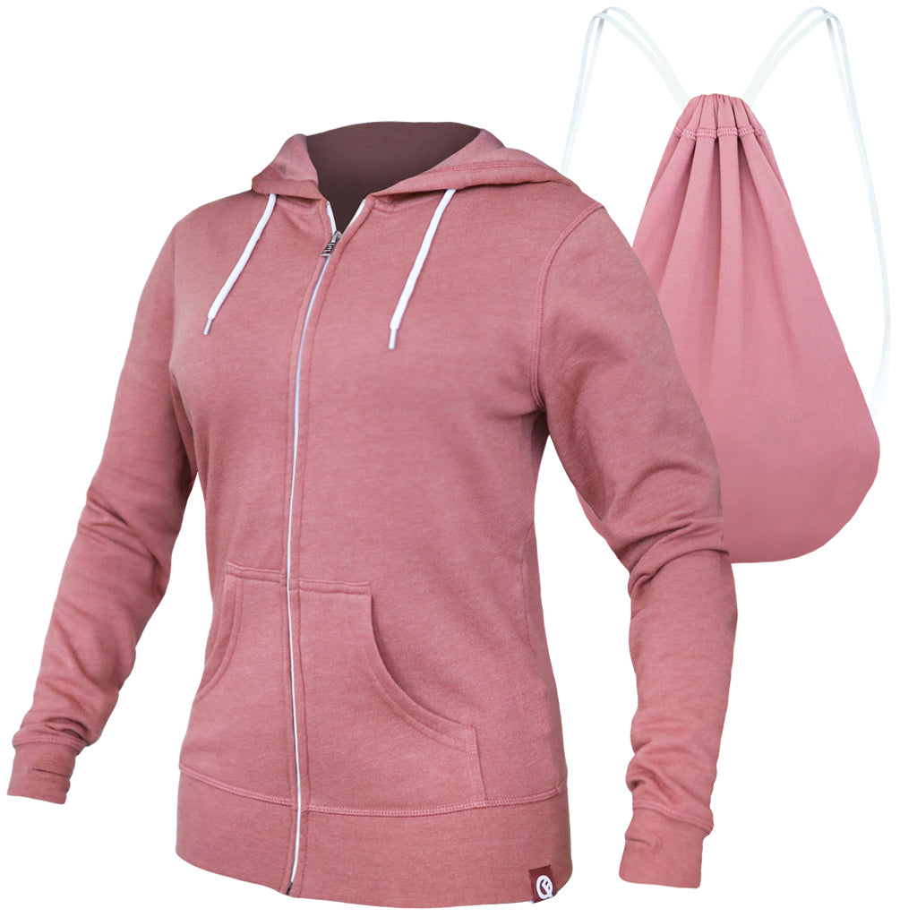 Quikflip Apparel Women's Hero Hoodie Lite Dusty Rose Hoodie - Tophatter Daily Deals
