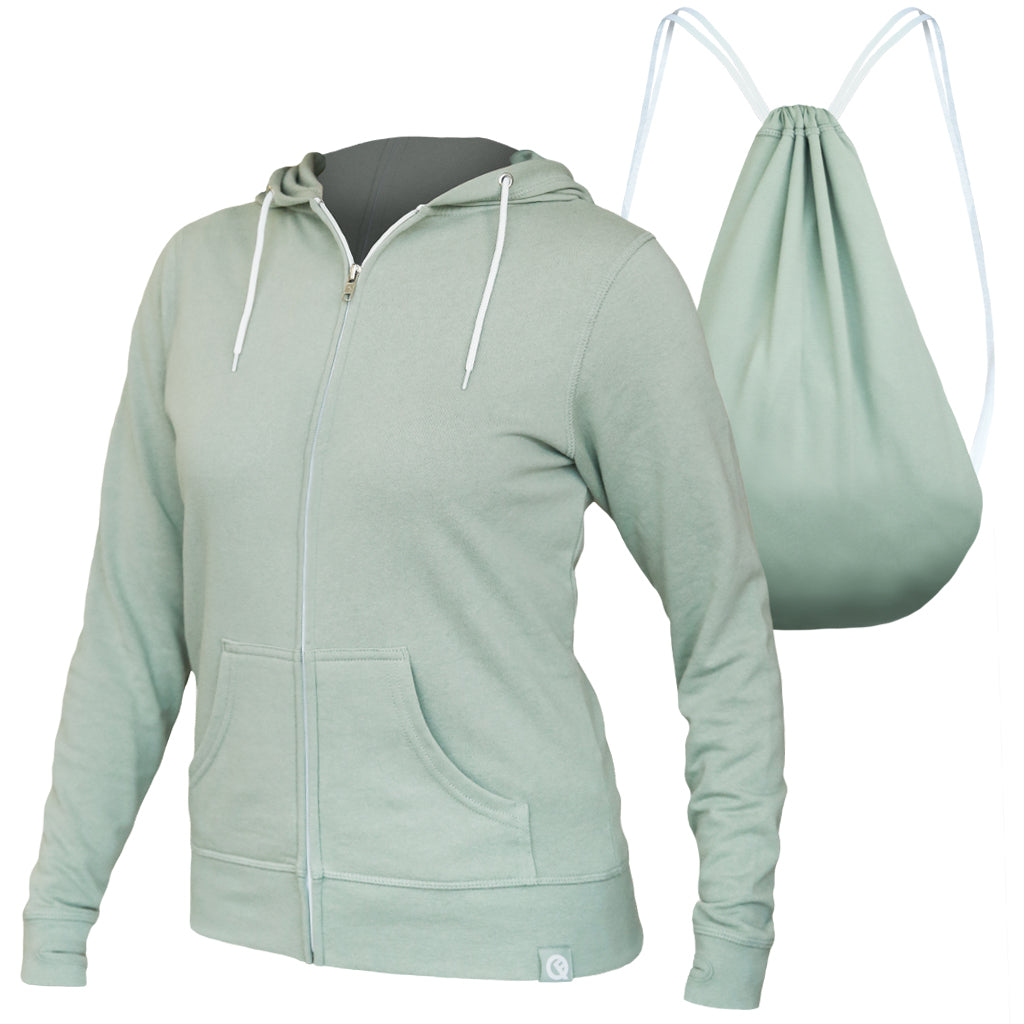 Quikflip Apparel Women's Hero Hoodie Lite Sage Hoodie - Tophatter Daily Deals