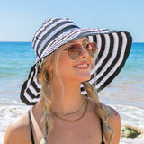 Stripe Bow Accent Sunhat Hats - Tophatter Daily Deals