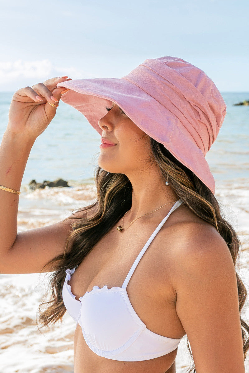 Tie-Back Bucket Sunhat Hats - Tophatter Daily Deals