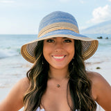 Multi-Stripe Bow Accent Sunhat Hats - Tophatter Daily Deals
