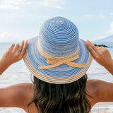 Multi-Stripe Bow Accent Sunhat Hats - Tophatter Daily Deals