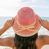 Multi-Stripe Bow Accent Sunhat Cherry Hats - Tophatter Daily Deals