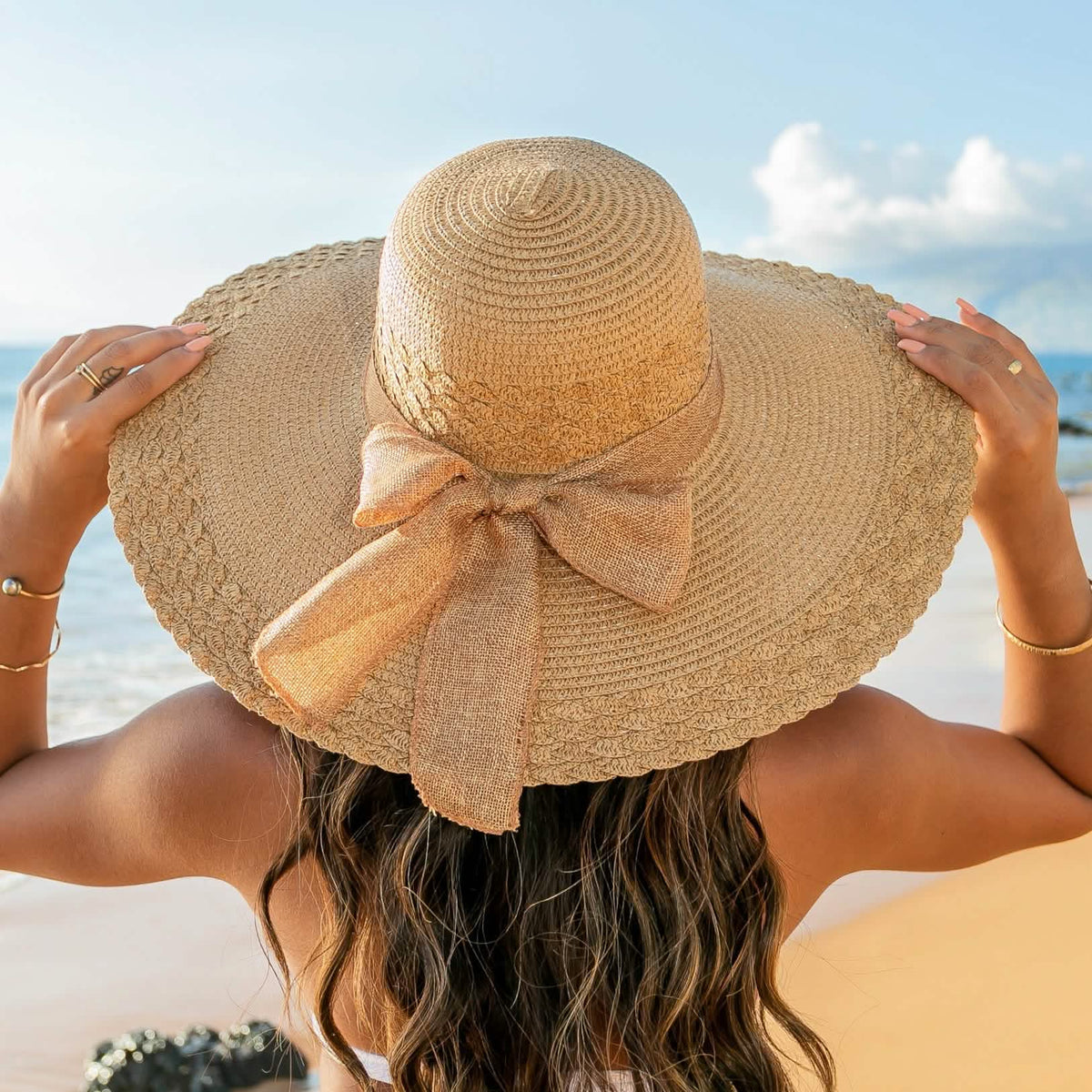 Scallop Edge Sunhat Khaki Hats - Tophatter Daily Deals