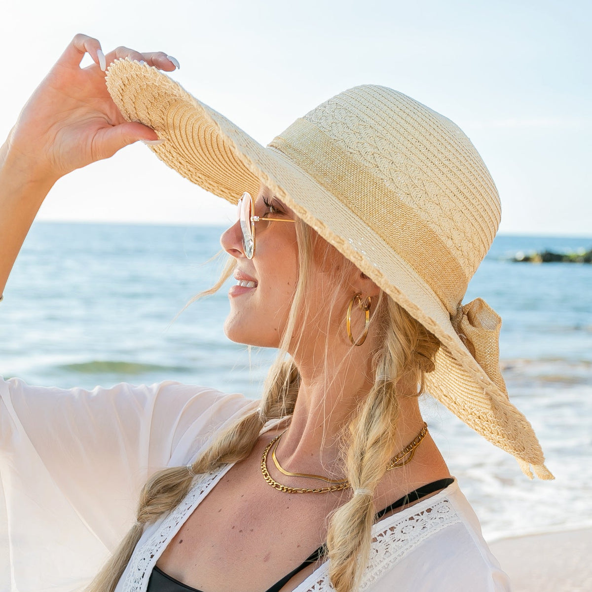 Scallop Edge Sunhat Hats - Tophatter Daily Deals