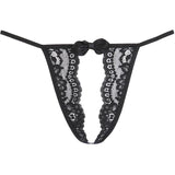Lace Open Front G-String in Black with Bow Detail > Clothes > Panties - Tophatter Daily Deals