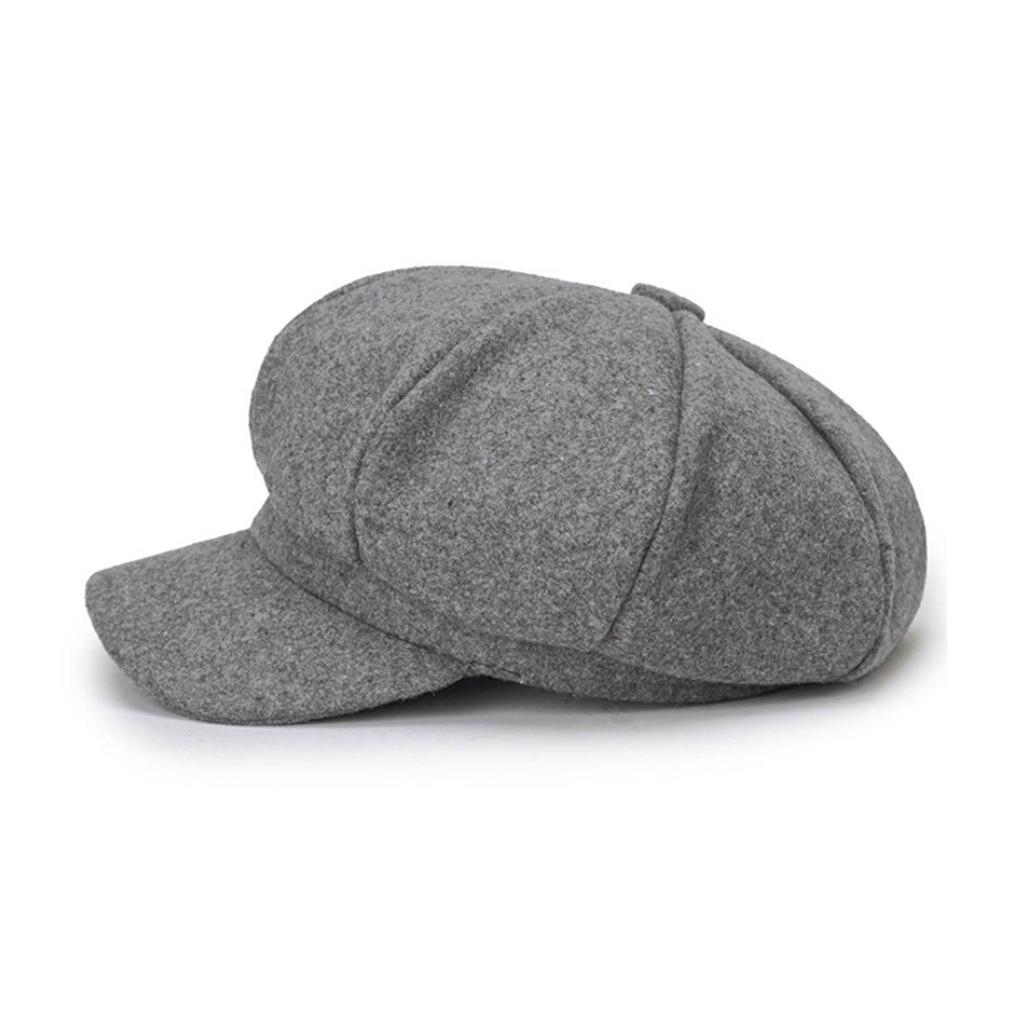 Knitted Baker Boy Hat Womens - Ladies Womens Girls Wool Blend Baker Boy Peaked Cap Newsboy Hat Christmas UK Winter Warm - Tophatter Daily Deals