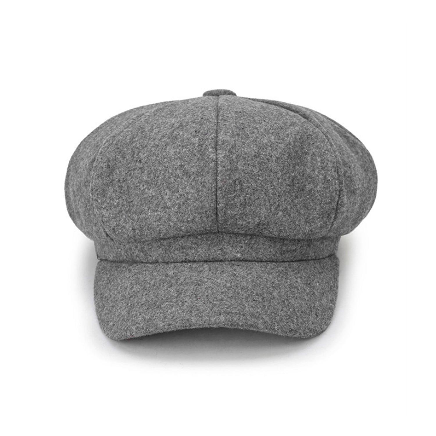 Knitted Baker Boy Hat Womens - Ladies Womens Girls Wool Blend Baker Boy Peaked Cap Newsboy Hat Christmas UK Winter Warm - Tophatter Daily Deals