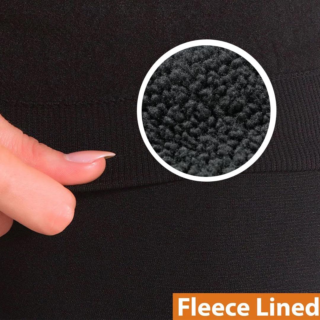 Best Fleece Lined Leggings UK - 4.9 TOG Black Tummy Control Thick Pants Women's Thermal Fleece Leggings Clothing - Tophatter Daily Deals