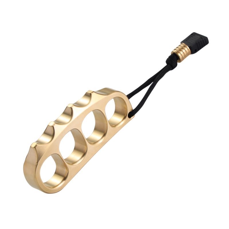 Large Solid Pea Brass Knuckle Duster Self-Defense Broken Window - Tophatter Daily Deals