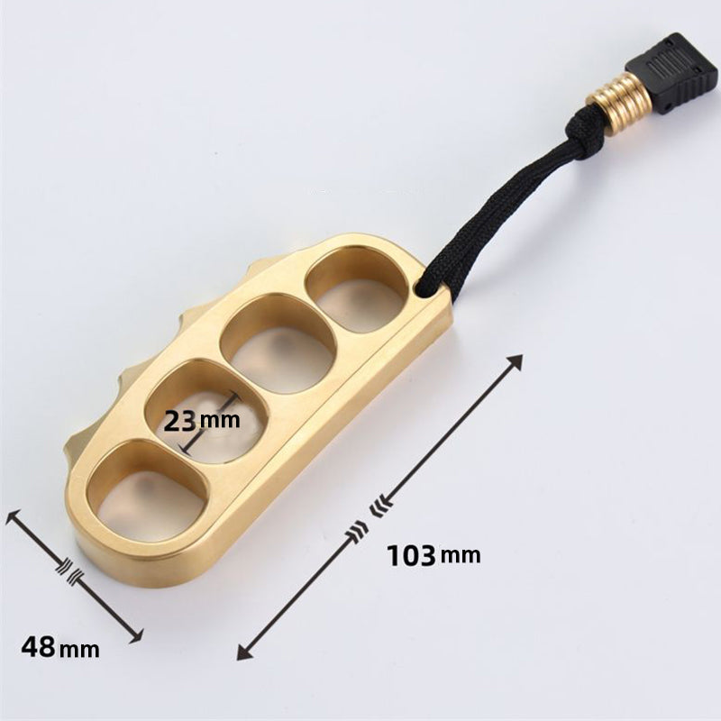 Large Solid Pea Brass Knuckle Duster Self-Defense Broken Window - Tophatter Daily Deals