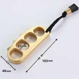 Large Solid Pea Brass Knuckle Duster Self-Defense Broken Window - Tophatter Daily Deals