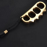 Large Solid Pea Brass Knuckle Duster Self-Defense Broken Window - Tophatter Daily Deals