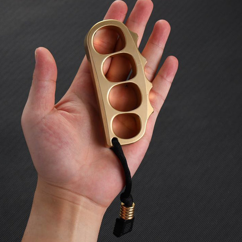 Large Solid Pea Brass Knuckle Duster Self-Defense Broken Window - Tophatter Daily Deals