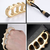 Large Solid Pea Brass Knuckle Duster Self-Defense Broken Window - Tophatter Daily Deals