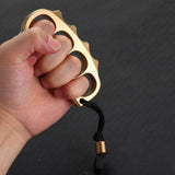 Large Solid Pea Brass Knuckle Duster Self-Defense Broken Window - Tophatter Daily Deals