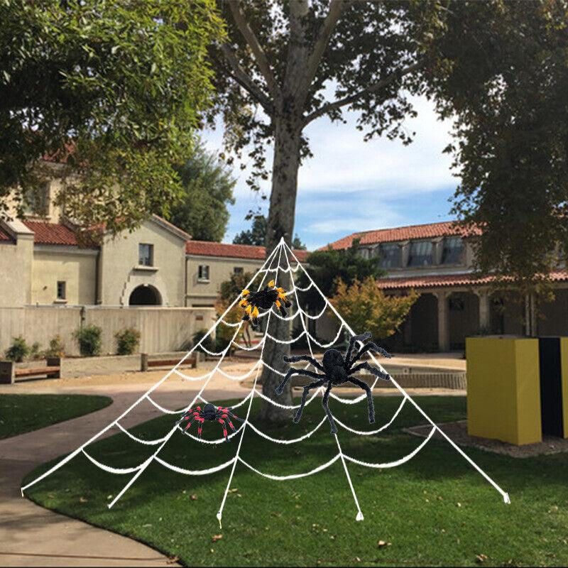 Large Spider Web Decor - 5M Giant Spider Web Party Props Decor Outdoor Fancy Dress Festive & Franchise - Tophatter Daily Deals